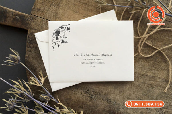 Mẫu thiệp cưới tối giản