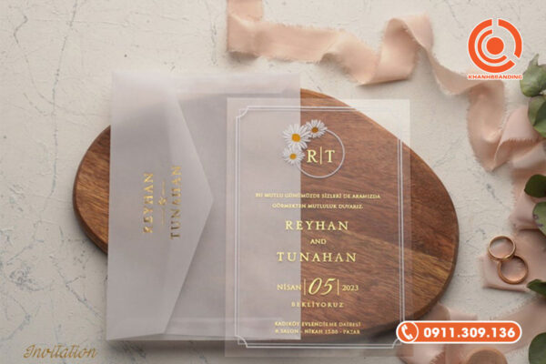 Mẫu thiệp cưới trong suốt