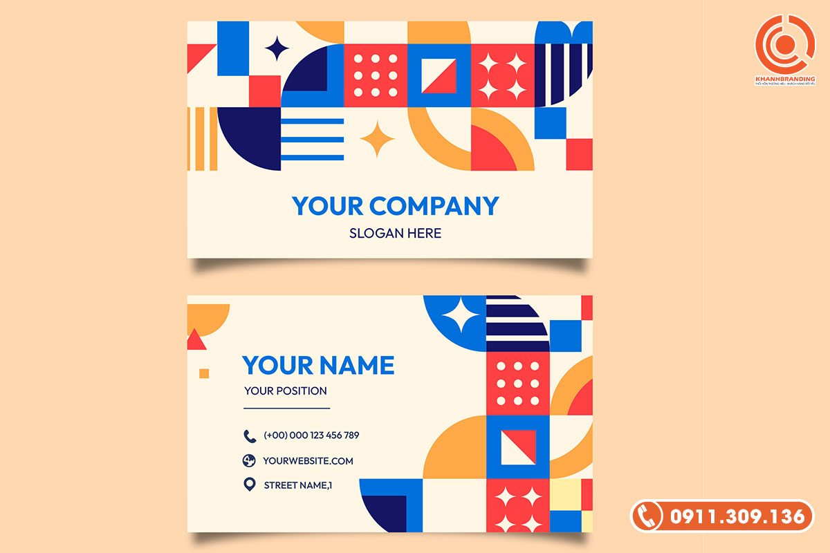 Mẫu card visit Geometric Style