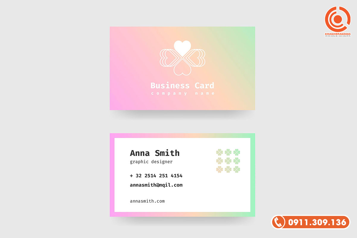 Mẫu name card pastel