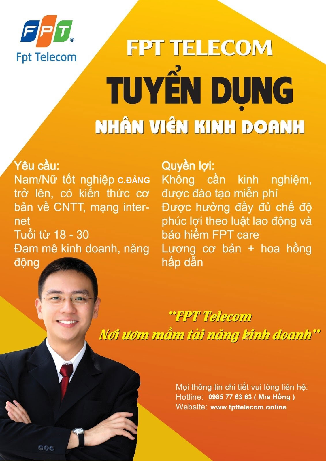 Mẫu thông báo tuyển dụng ngắn gọn