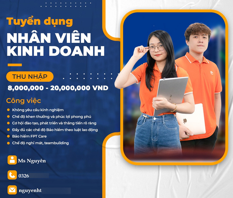 Mẫu thư tuyển dụng sáng tạo, trẻ trung