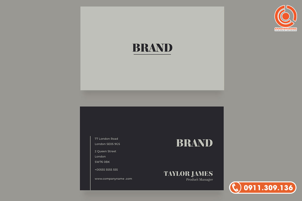 Mẫu name card tối giản