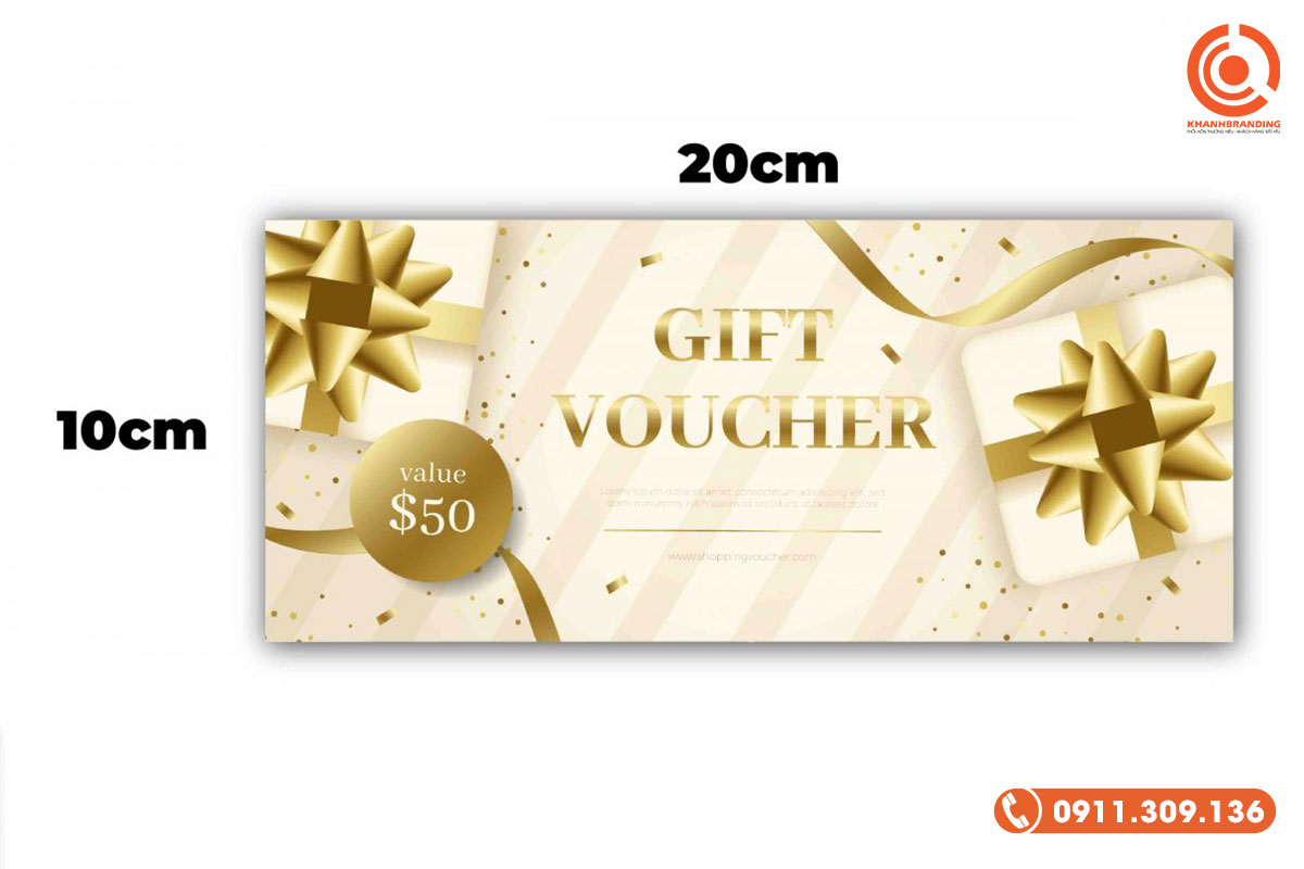 Kích thước voucher chuẩn đa dạng