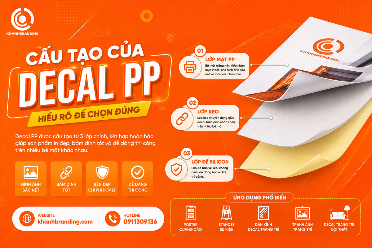 Cấu tạo decal PP