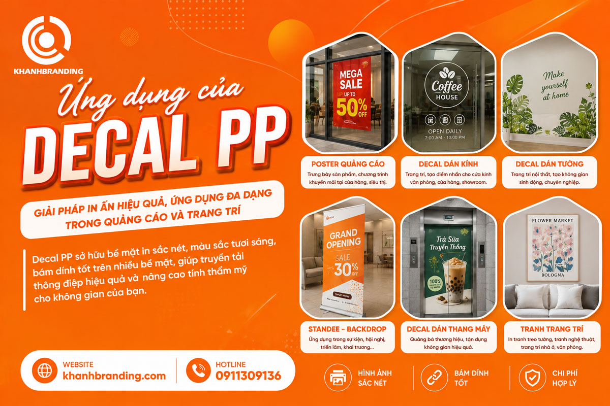 Ứng dụng của decal PP
