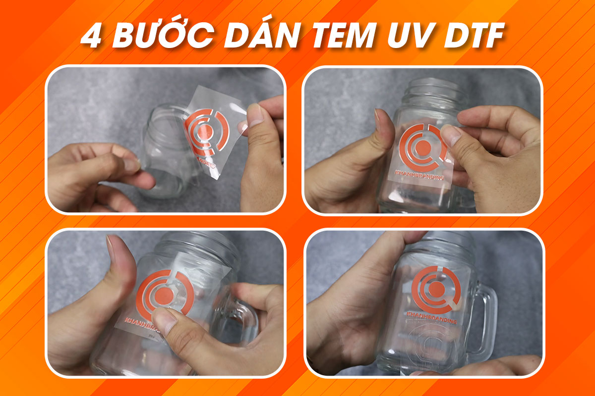 4 bước dán tem UV DTF