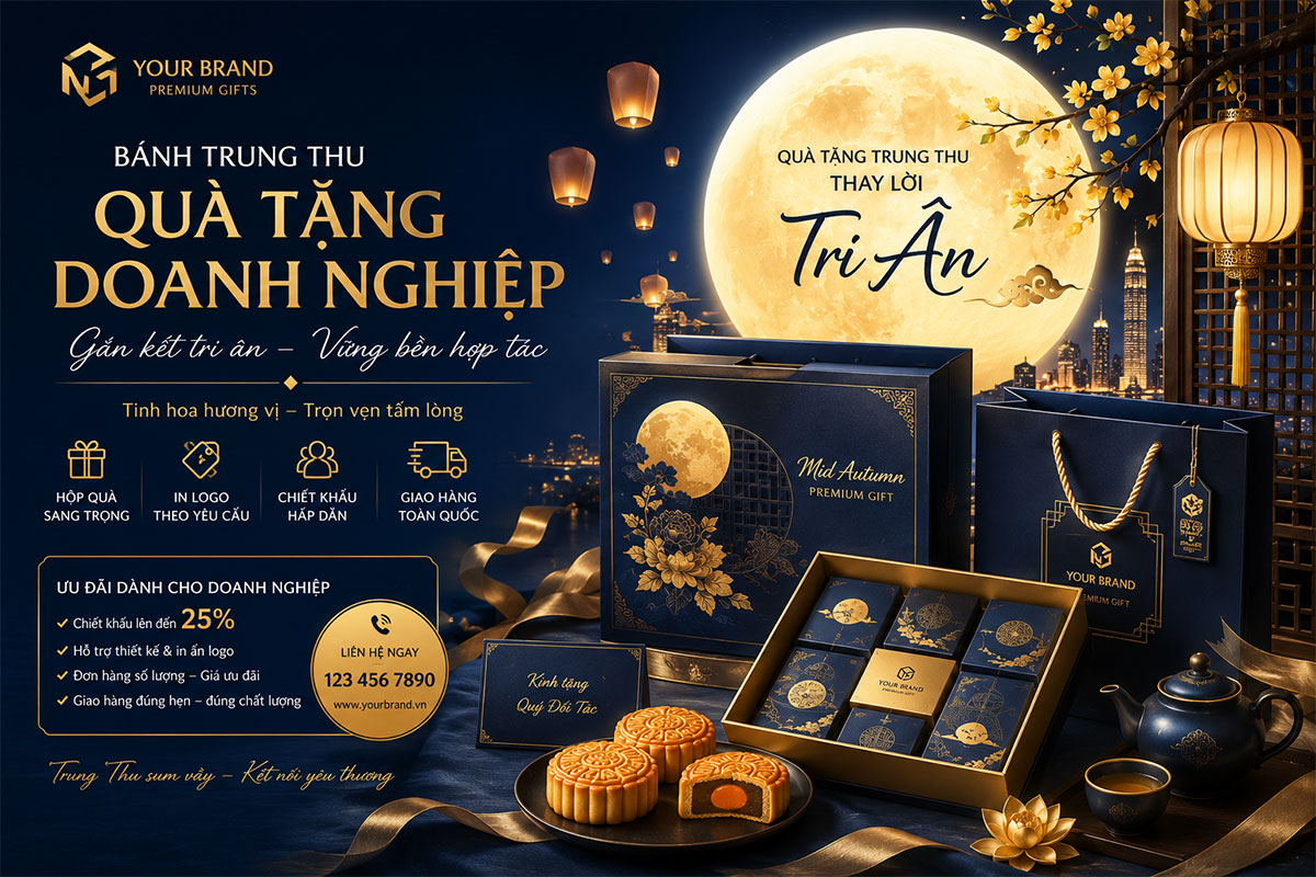 Banner bánh trung thu quà tặng doanh nghiệp