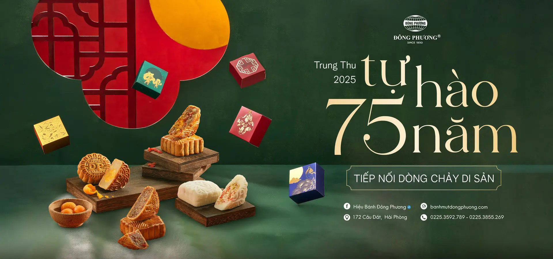 Banner bánh trung thu hiện đại