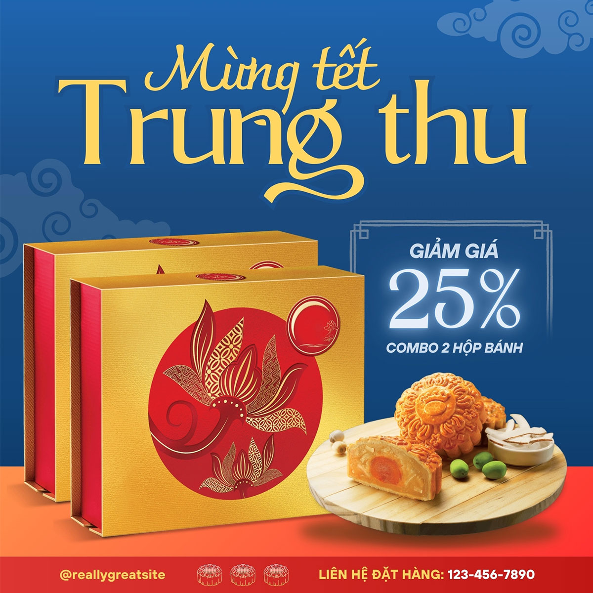 Banner khuyến mãi bánh trung thu