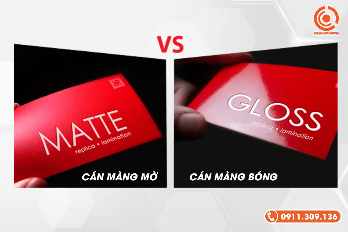 Cán màng mờ và cán màng bóng