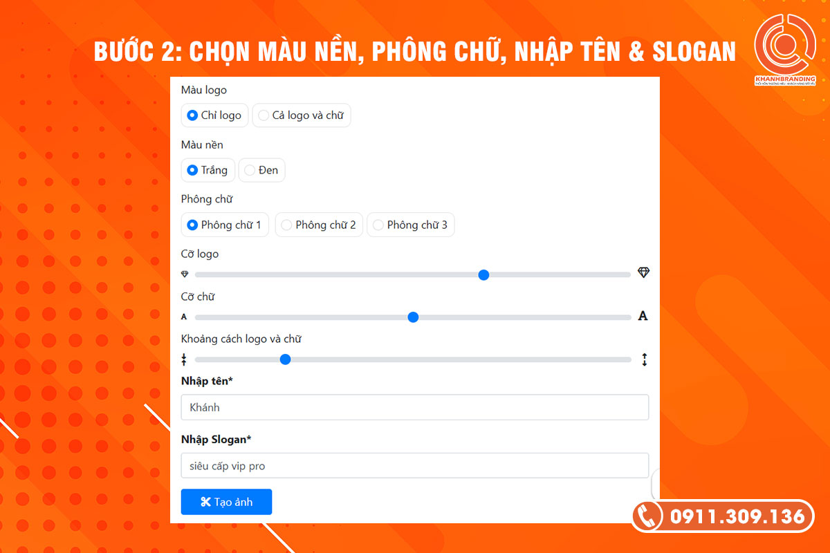 Tạo logo tên mình bước 2