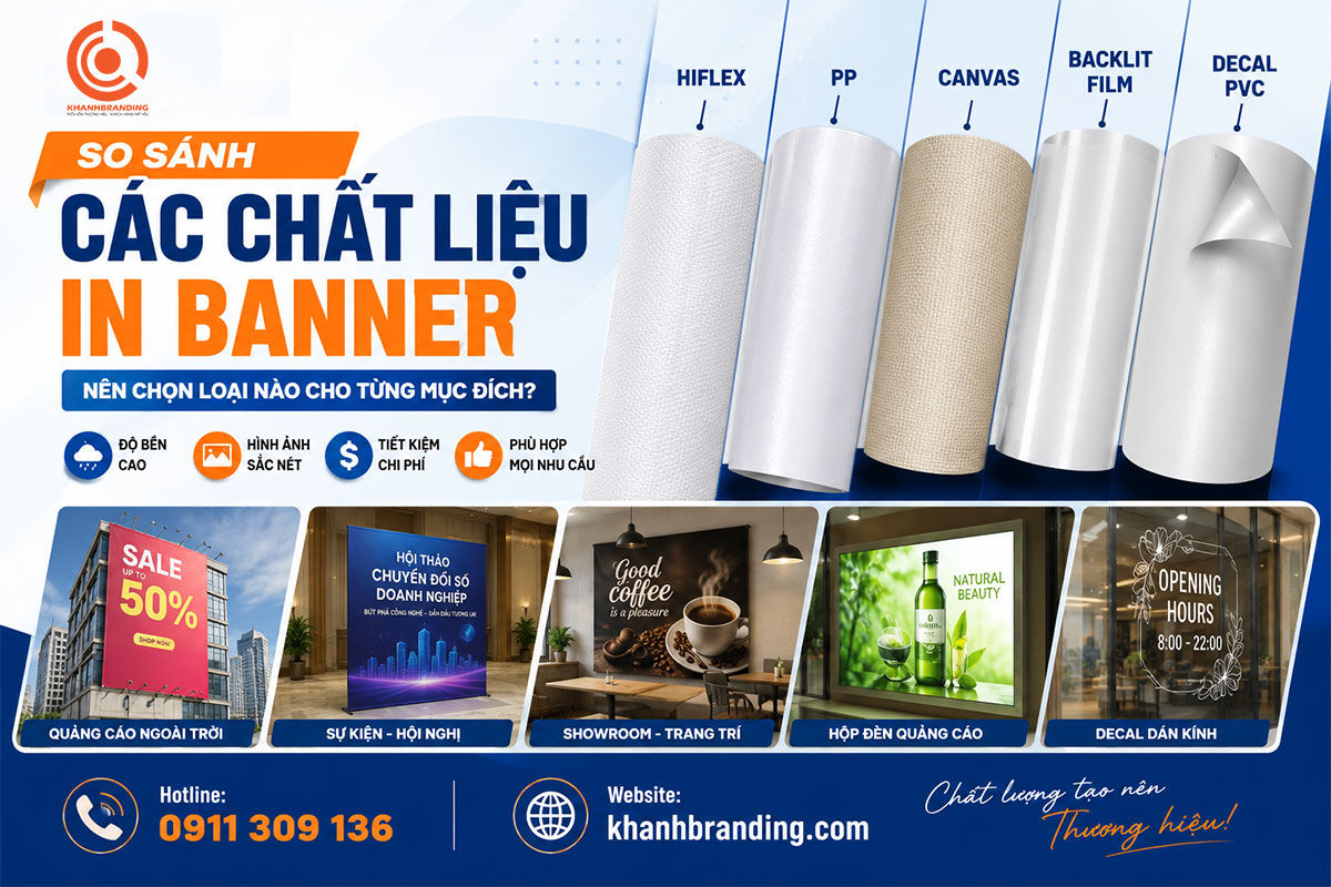 Các chất liệu in banner
