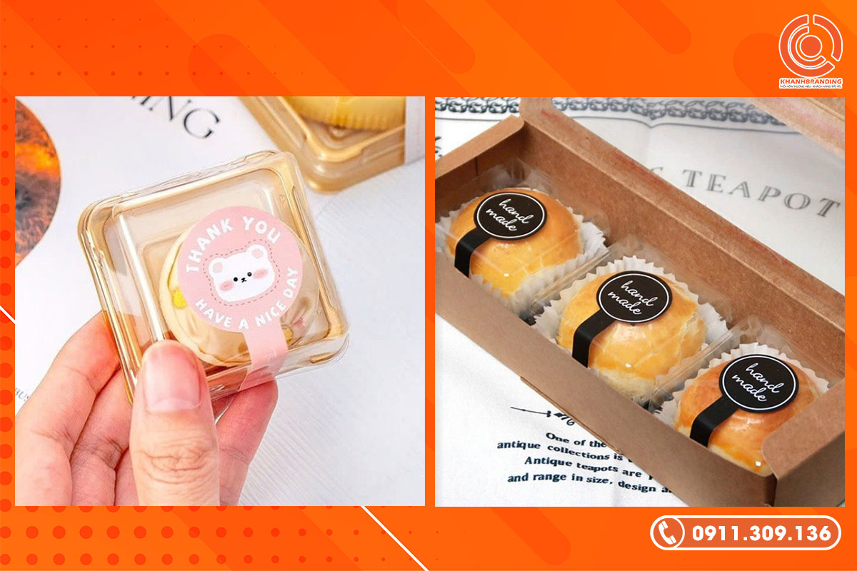 Mẫu tem dán hộp bánh