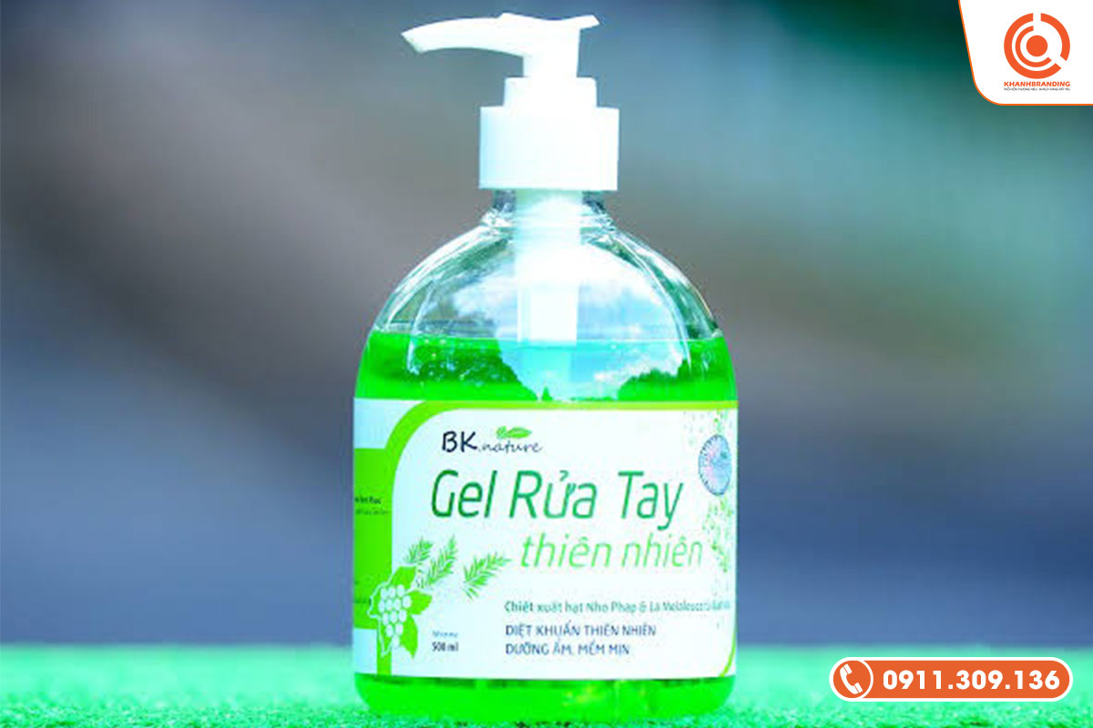 Mẫu tem dán nước rửa tay thiên nhiên