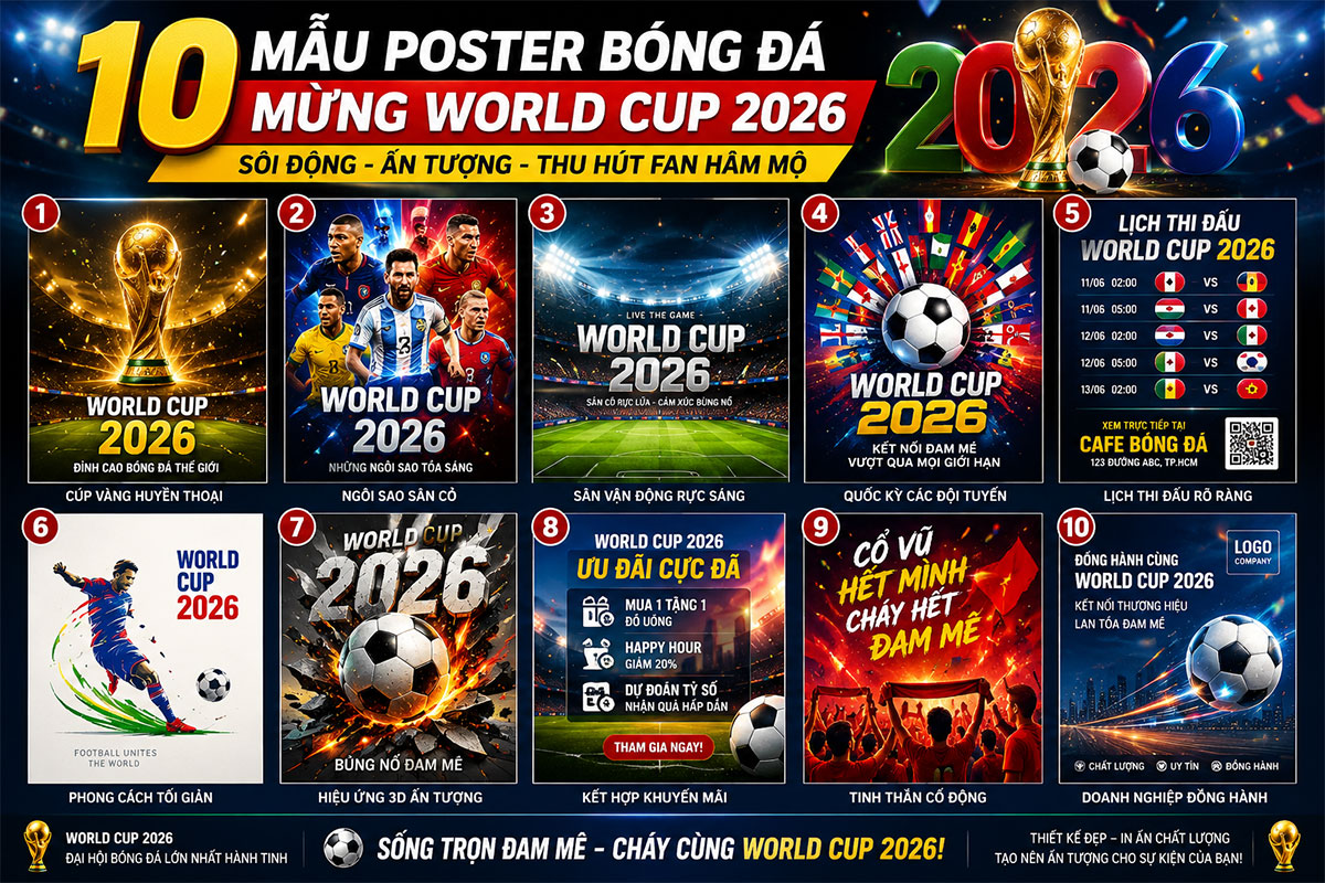 Poster bóng đá world cup