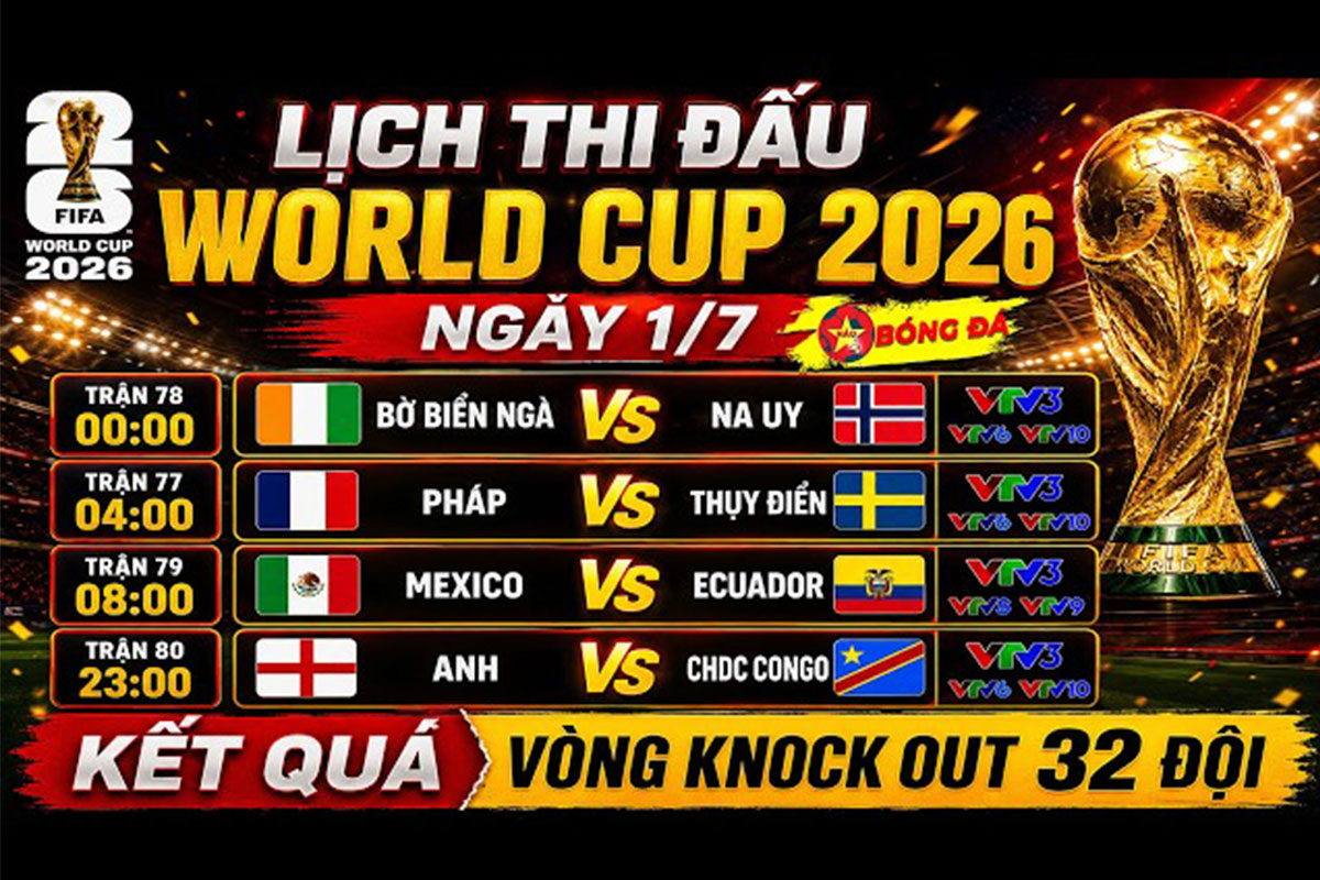 Poster lịch chiếu các trận đấu