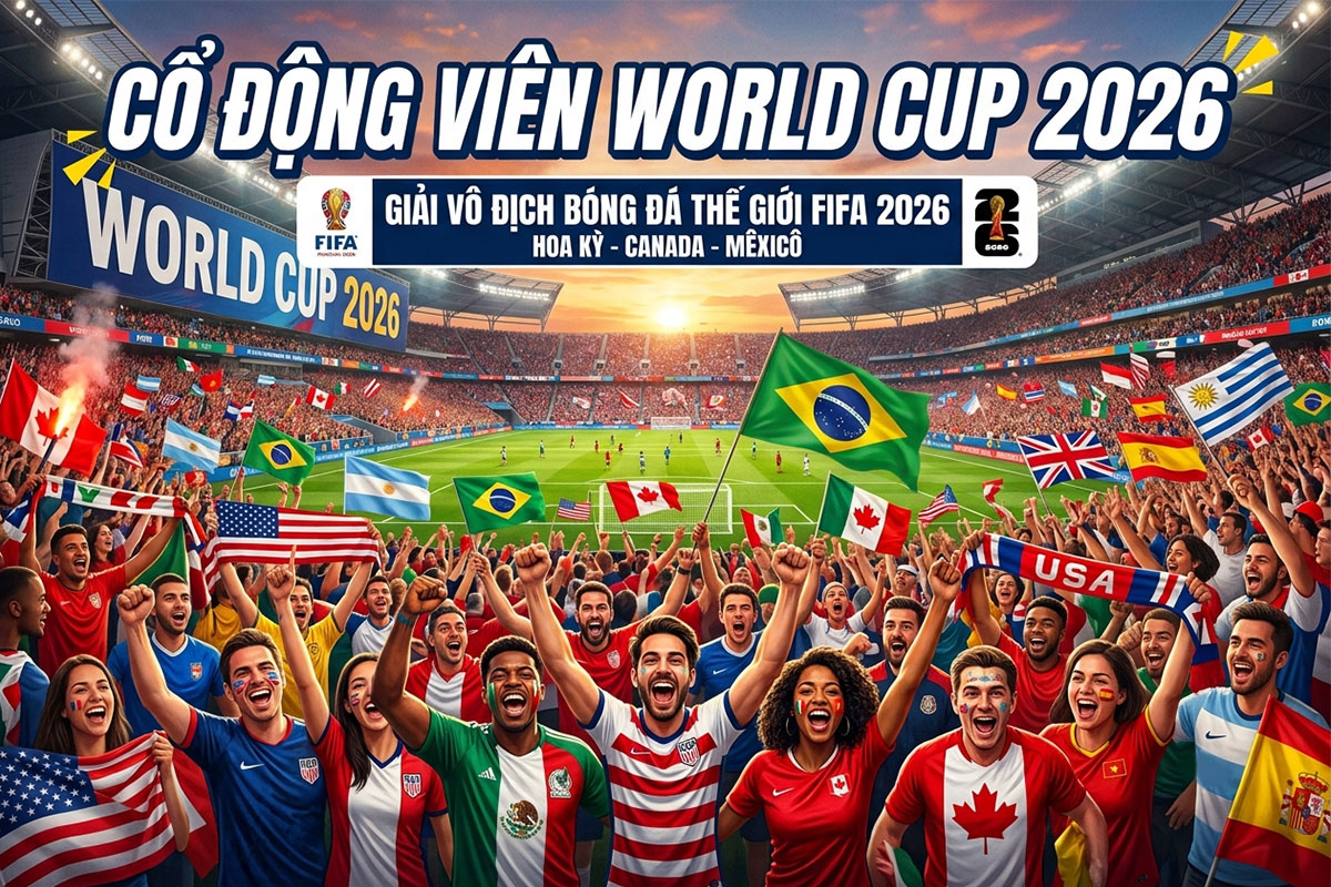 Poster mang màu sắc cổ động viên