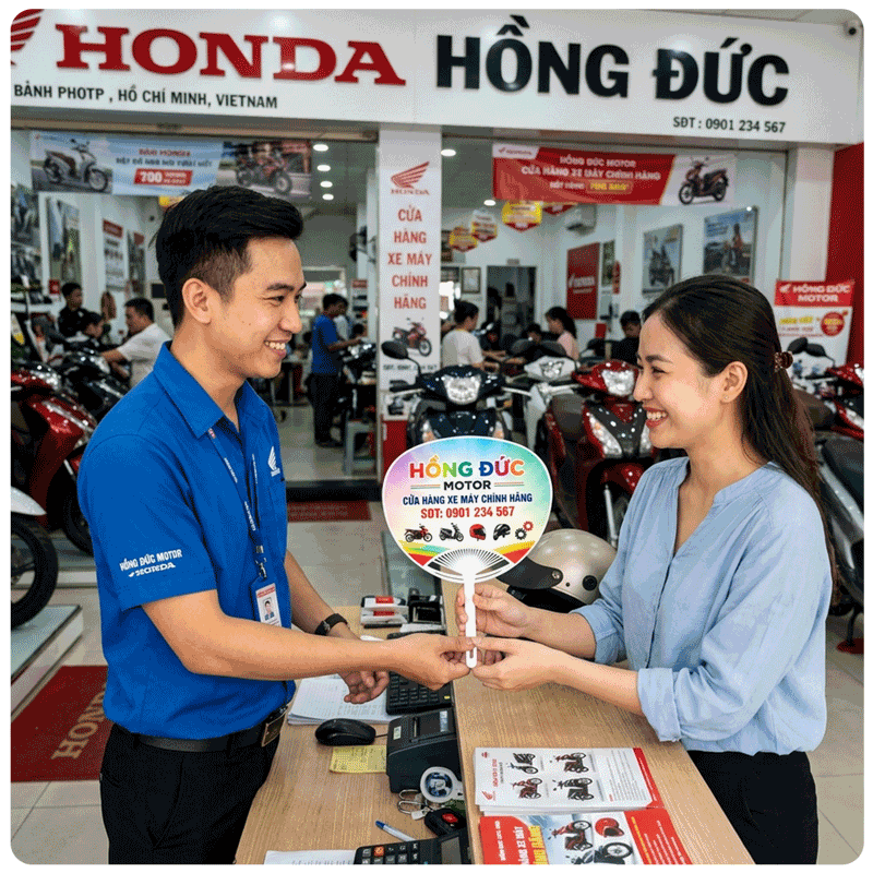 Quạt nhựa quà tặng cho khách hàng