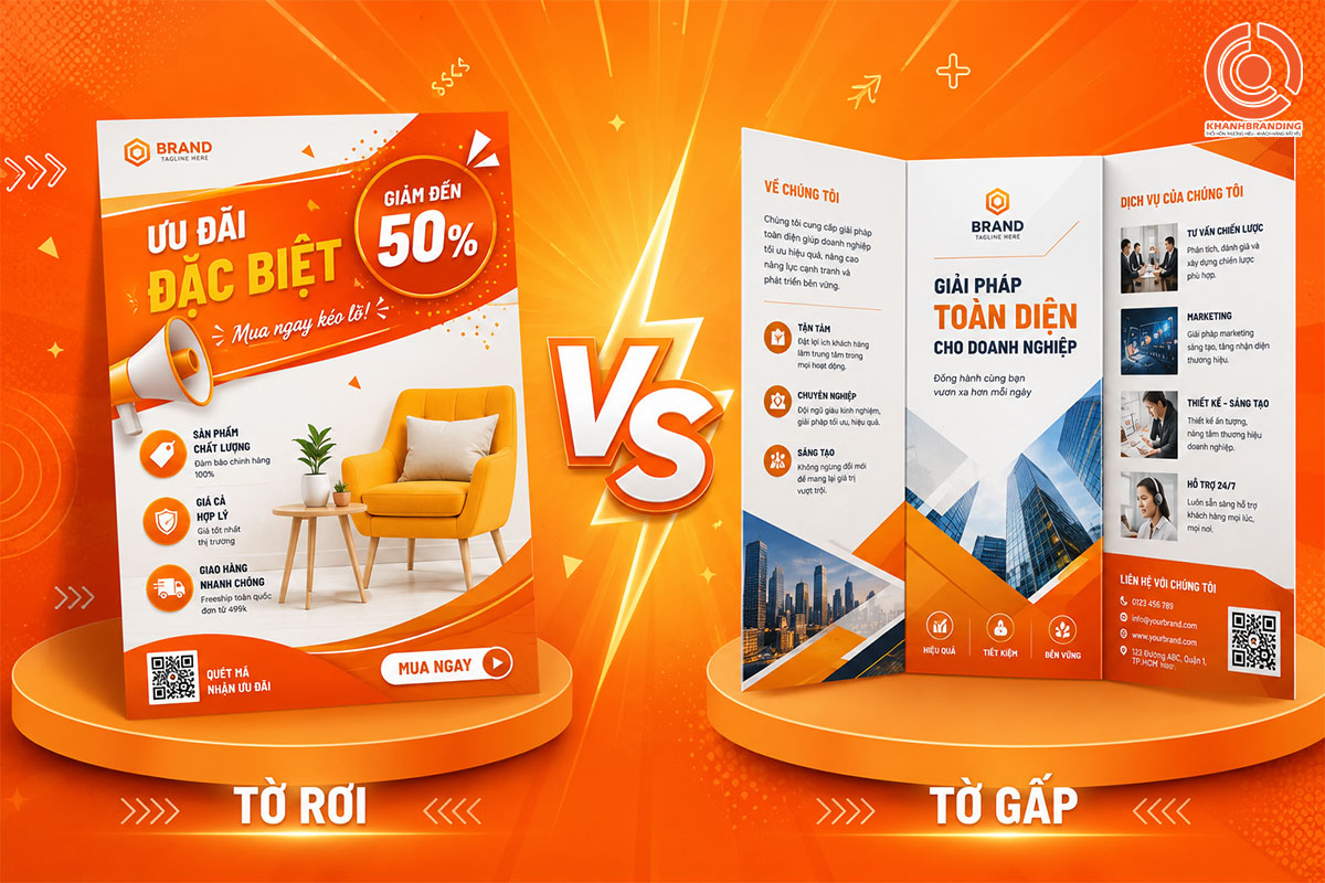 So sánh tờ rơi và tờ gấp