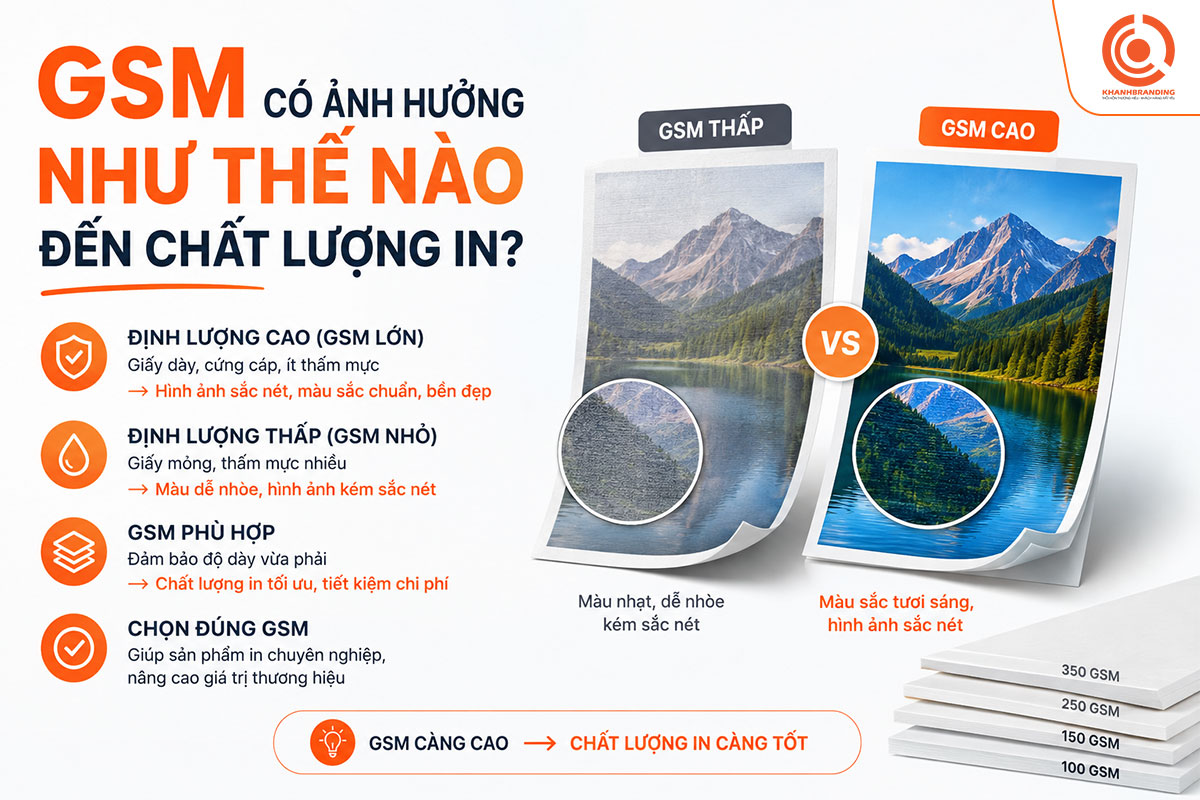 Gsm ảnh hưởng gì đến chất lượng in?