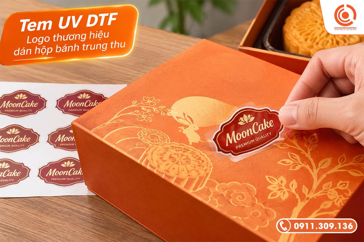 Tem UV DTF dán hộp bánh trung thu