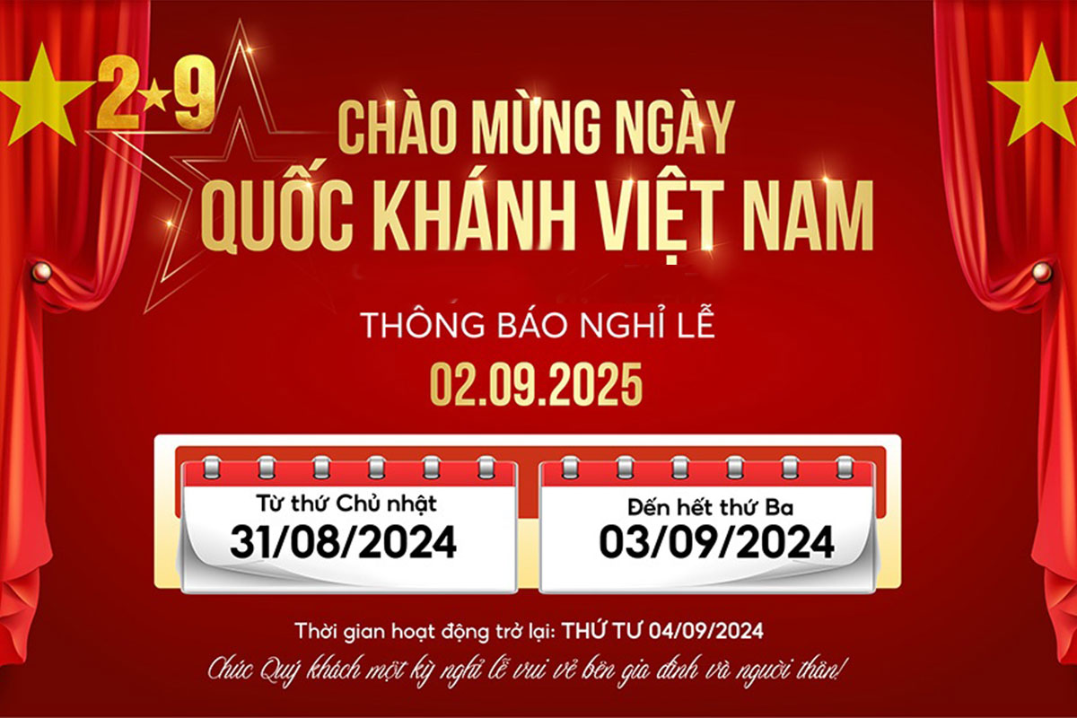 Thiết kế ảnh thông báo lễ quốc khánh