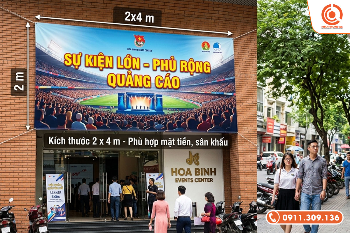 Kích thước banner ngang dùng để in quảng cáo