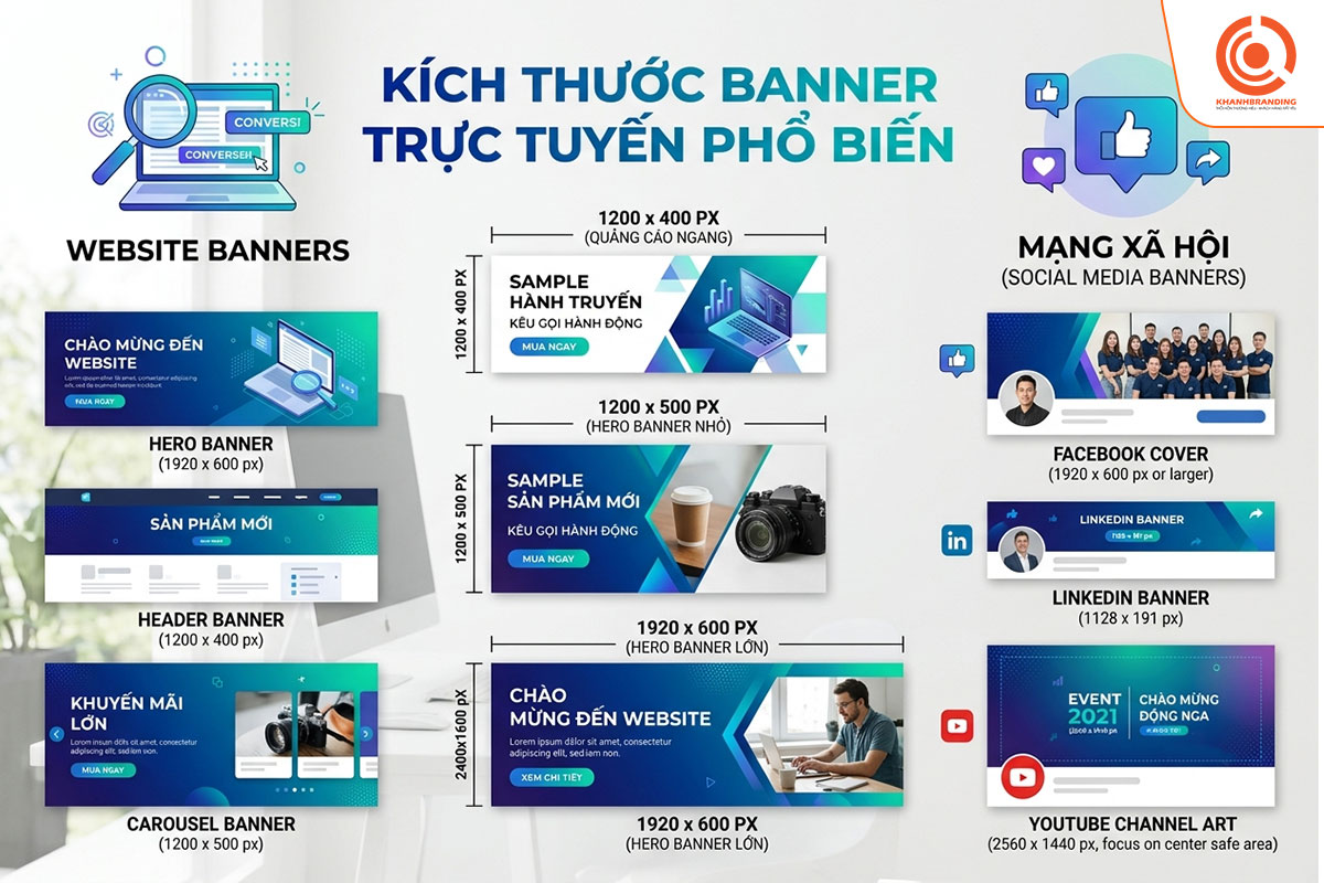 Kích thước banner ngang trên website