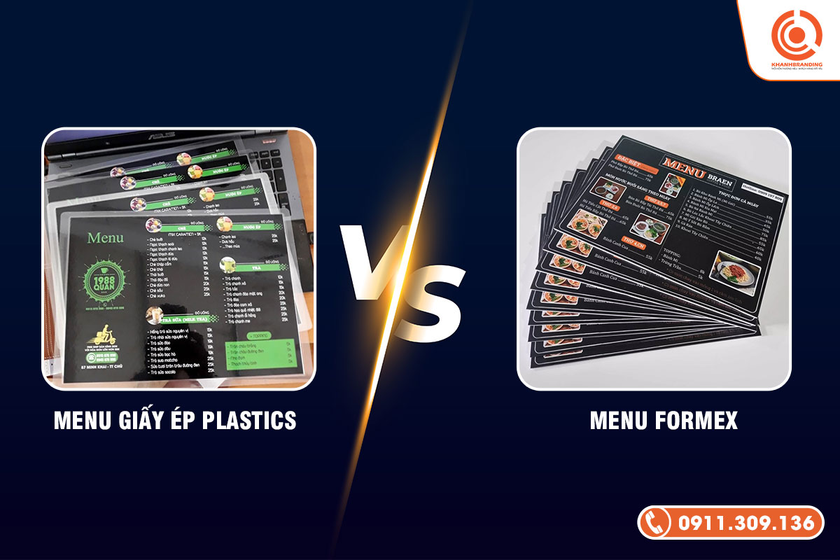 Menu giấy ép hay formex