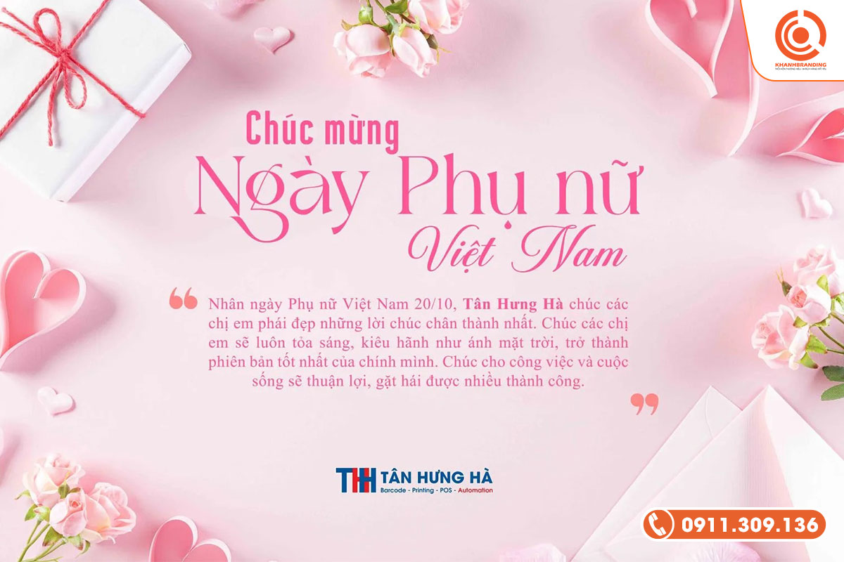 Thiệp chúc mừng 20/10 dành cho doanh nghiệp