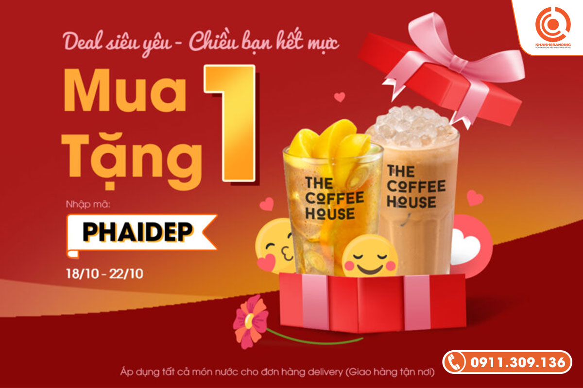 Thiết kế poster 20/10 kết hợp chương trình khuyến mãi