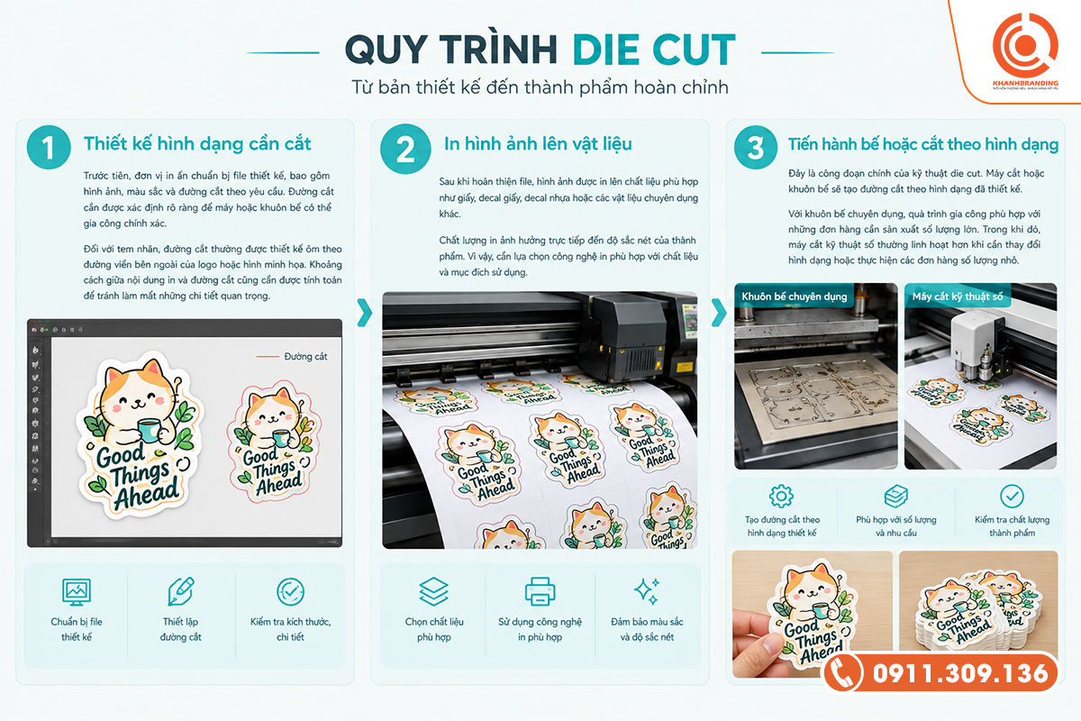 Các bước kỹ thuật die cut