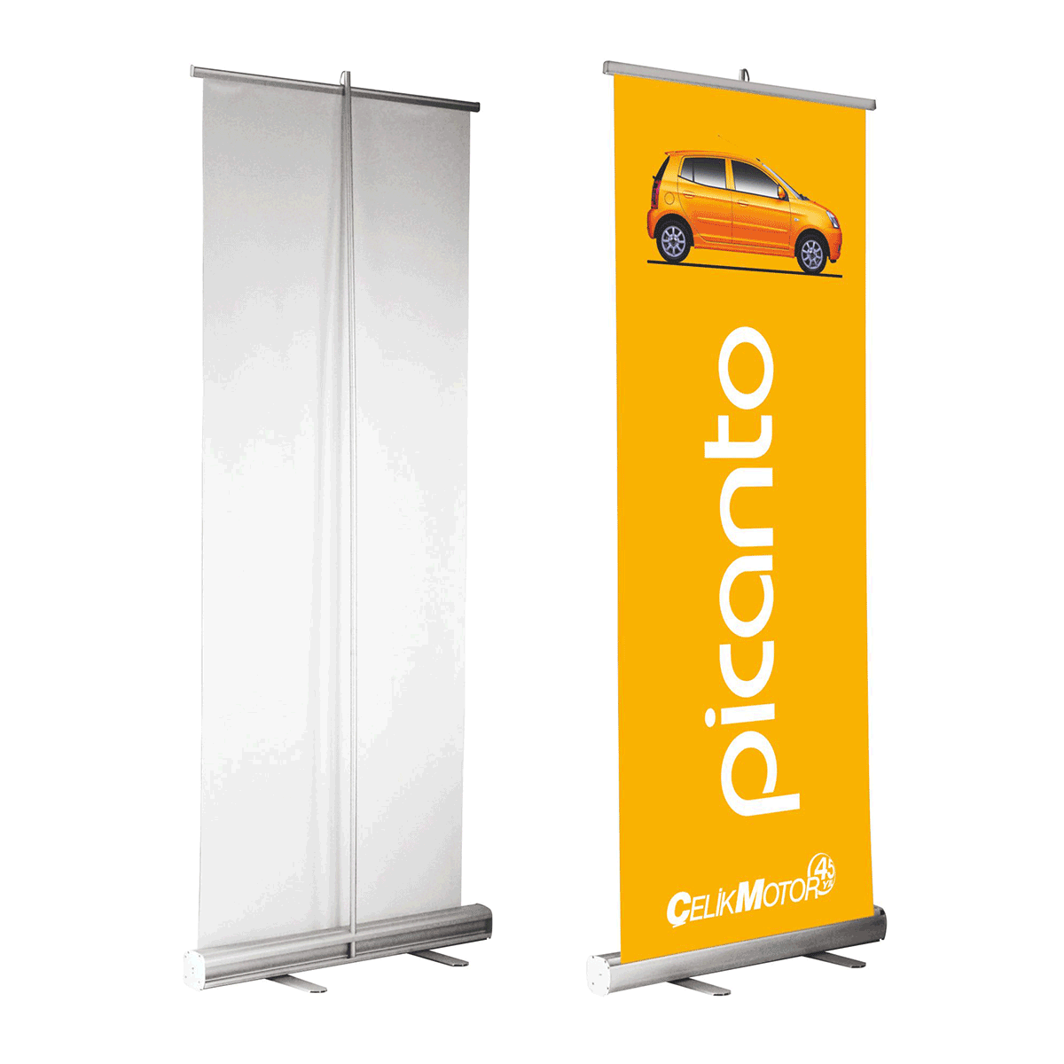 Mẫu standee chân cuốn kích thước 60x160cm tại Khanh Branding