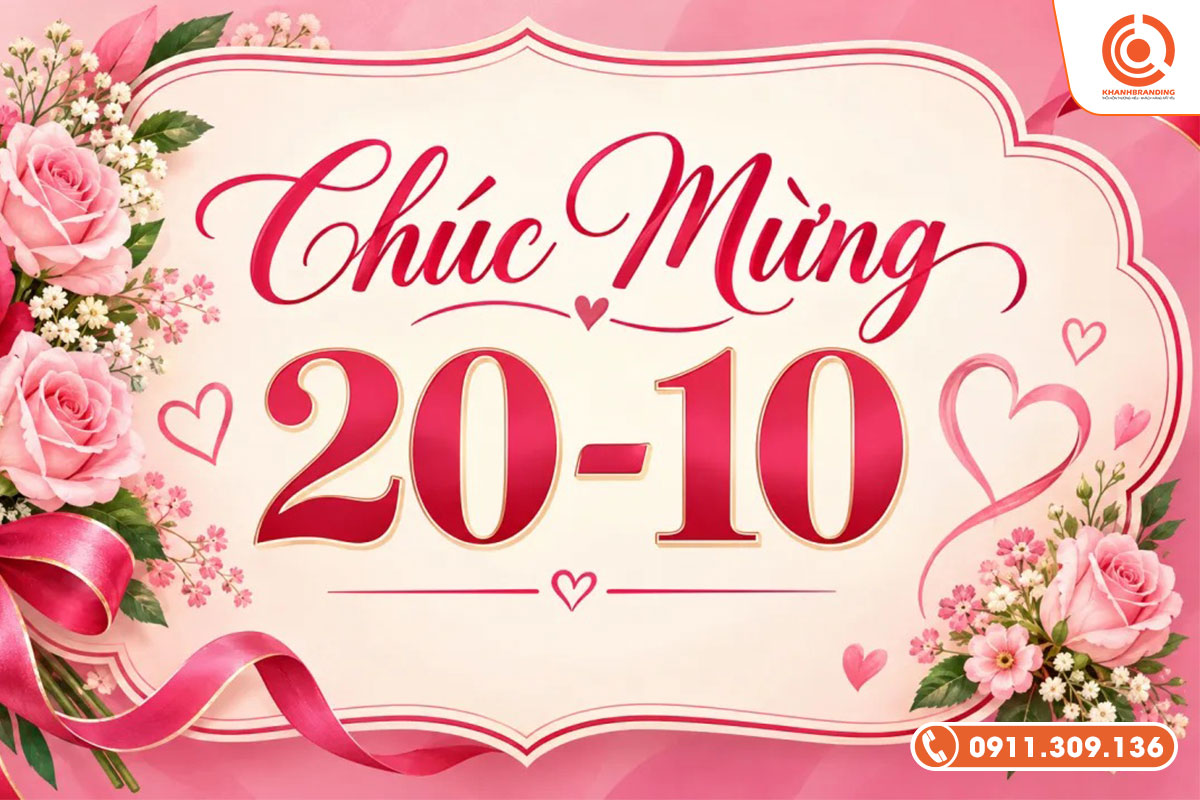 Thiết kế 20/10 với hoa hồng thanh lịch