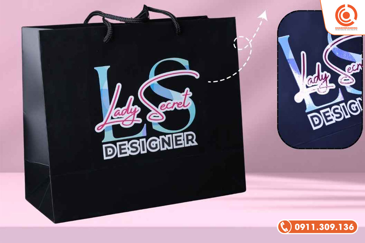 Custom túi quà tặng với tem UV DTF
