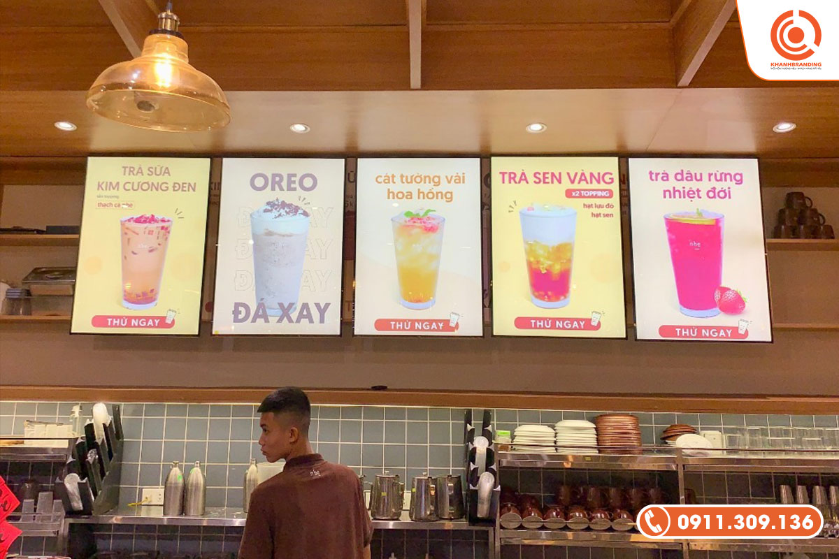 Menu hộp đèn LED