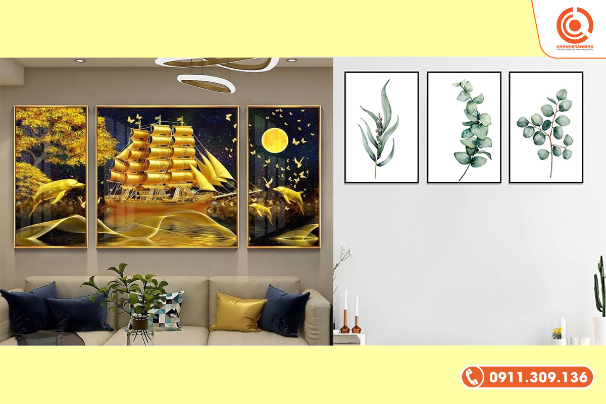 So sánh tranh tráng gương và canvas