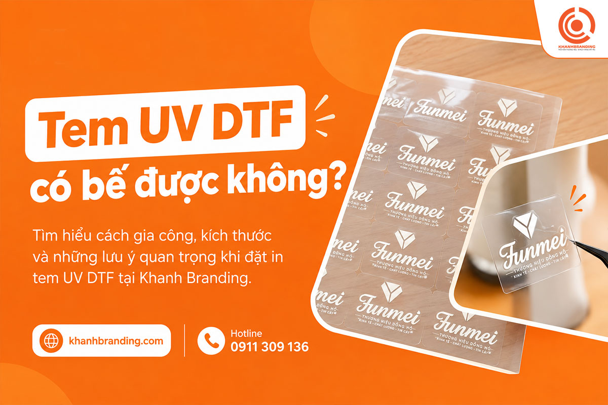 Tem UV DTF có bế được không?
