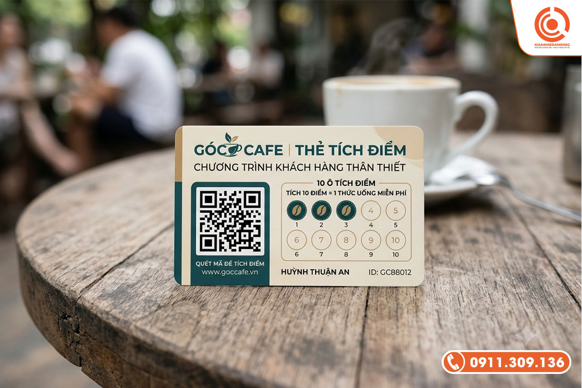 Thẻ tích điểm kết hợp mã QR